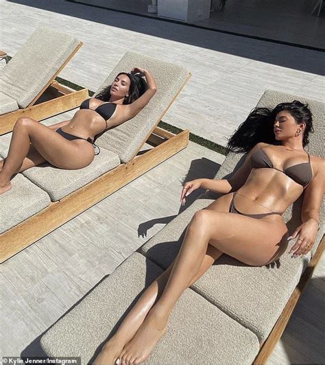 Kim Kardashian And Kylie Jenner Flaunt Enhanced Curves In Bikinis Artofit