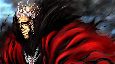 Wallpaper Illustration Red Skull Crown Bleach Espada Barragan