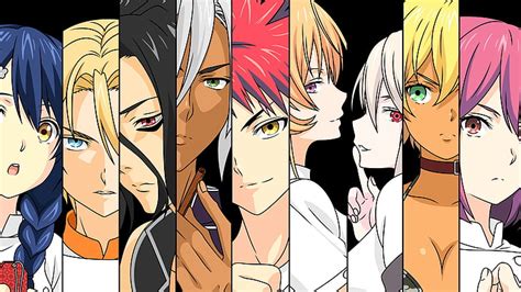 hd wallpaper male and female anime characters food wars shokugeki no soma wallpaper flare