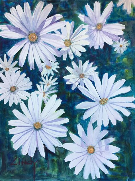 Daisies Galore Painting By Cindy Mclean