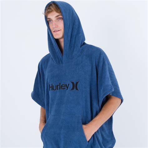 Hurley Oao Hooded Towel Medium Blue Dragon Skate Shop