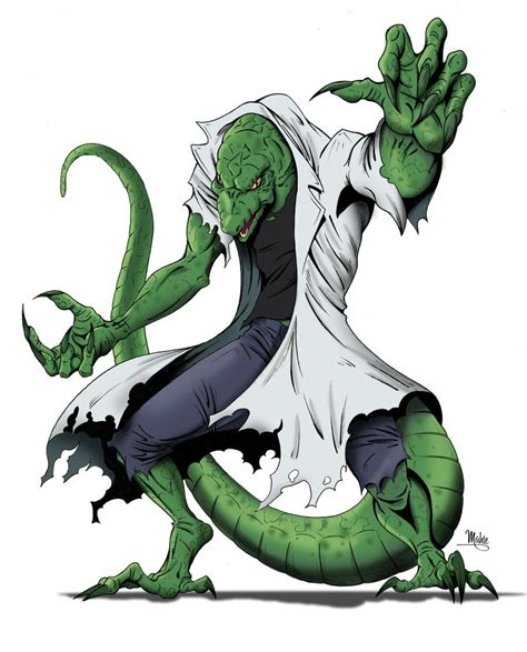 The Lizard By Mikemahle On Deviantart Superhéroes Marvel Dibujos
