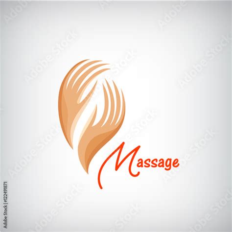 Vector Massage Logo 2 Hands Silhouette Icon Business Concept Fichier Vectoriel Libre De