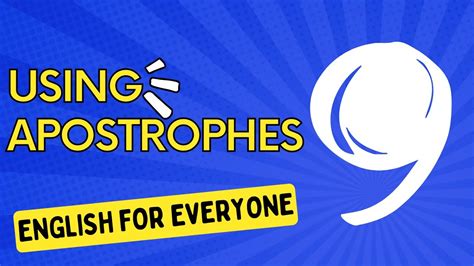 English For Everyone Lesson Using Apostrophes YouTube
