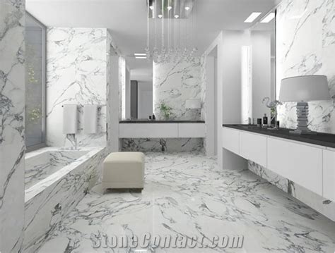 Arabescato Marble Bathroom Design From Kazakhstan