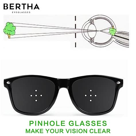 bertha pin hole glasses eyesight improve anti myopia astigmatism strabismus correct pinhole