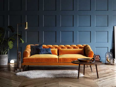 Modern Living Room Furniture Trends 2021 Mustard Yellow Velvet Couch