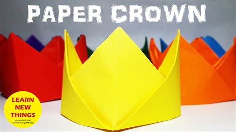 Origami Crown Making With Paper Diy A4 Sheet Craft Easy Youtube