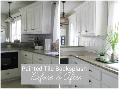 I Painted Our Kitchen Tile Backsplash The Wicker House