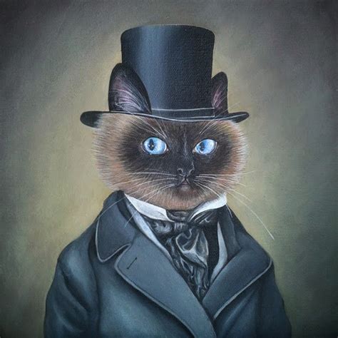 Cat In Suit Painting At Explore Collection Of Cat