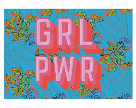 Grl Pwr Girl Power Poster Print Bold And Colouful Etsy