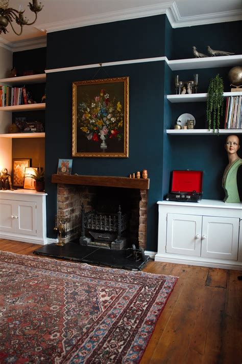 Hague Blue living room | Blue walls living room, Alcove ideas living
