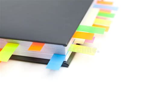 Business Diary With A Colored Tabs Stock Photo Image Of Adhesive