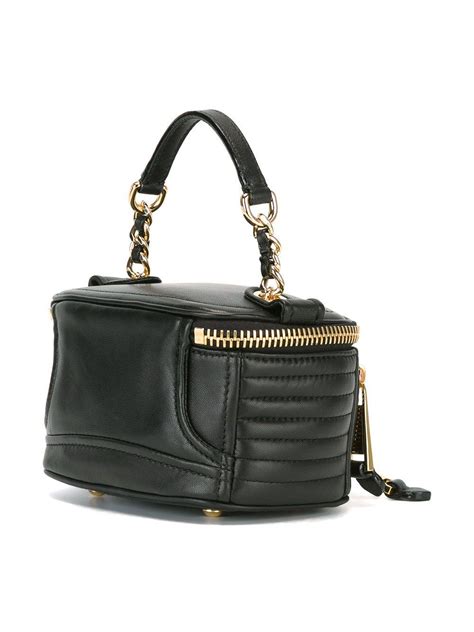 Moschino Leather Biker Vanity Crossbody Bag In Black Lyst