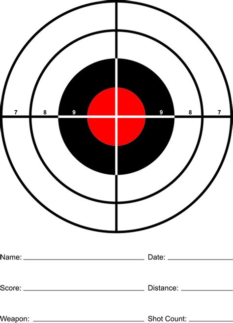 Free Printable Targets For Sighting In A Rifle Printable Buy 20pk