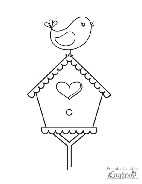 Fun, printable, free coloring pages can help children develop important skills. Bird Perched on Birdhouse Free Printable Coloring Page