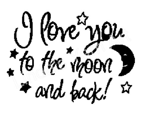 Love You To The Moon And Back Bandw Lindas Yarn Art Love You Moon