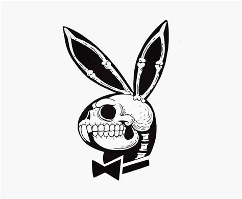 Playboy Bunny Skull Free Transparent Clipart Clipartkey