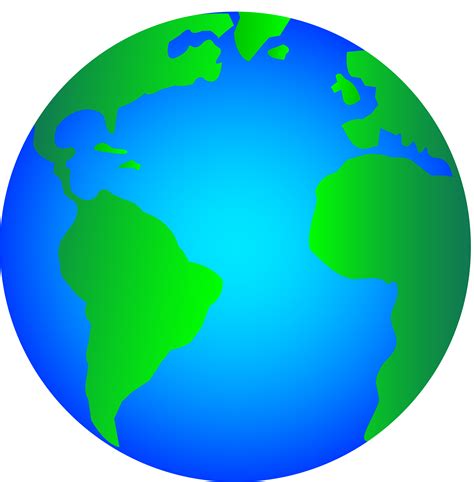 Planet Earth Shiny Logo Free Clip Art