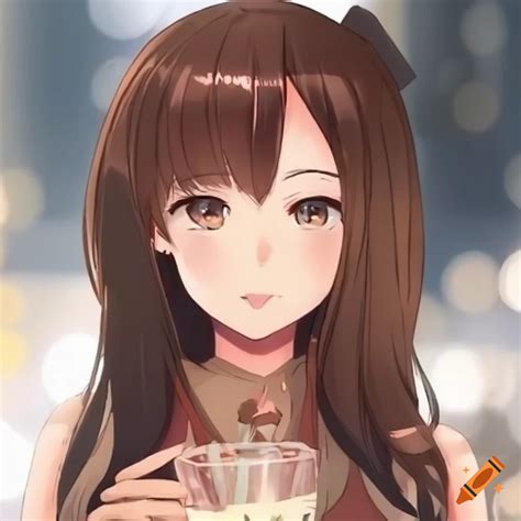 Anime Girl Drinking Starbucks On Craiyon