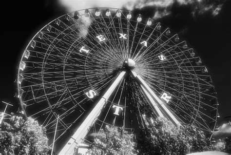 Texas Star Ferris Wheel At The State Fair Texas Black