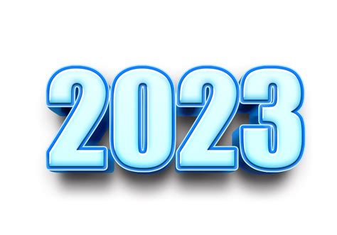 2023 Text Number Year 3d Mockup Ice Blue 19840290 Png