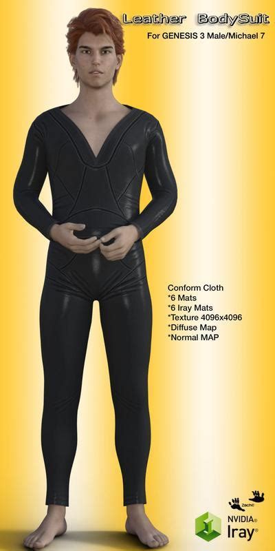 Leather Bodysuit For G3m Michael 7 用于g3m Michael 7的皮革紧身衣daz模型网