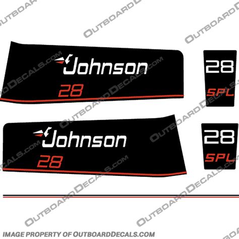 Johnson 28hp Spl Outboard Motor Decals 1992 1994