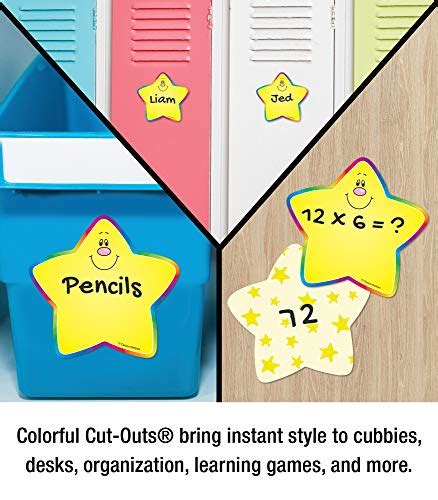 Carson Dellosa Stars Mini Colorful Cut Outs Classroom Décor 36