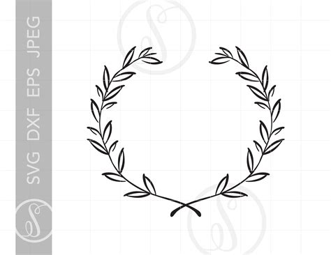 Laurel Wreath Art SVG Filigree Wreath Clipart Laurel | Etsy