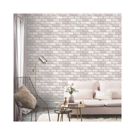 Arthouse Diamond Brick Pattern Glitter Faux Effect Wallpaper 669402