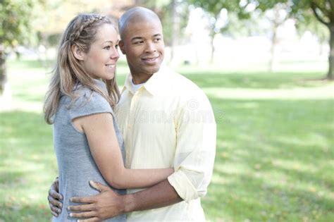 Happy Interracial Couple Stock Image Image Of Multicultural 61178115