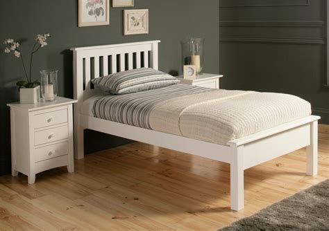 Shaker Solo White Wooden Bed Frame Lfe Single Bed Frame Only White
