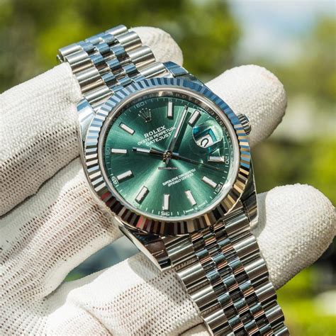 Rolex Datejust Ultra Rare Mint Green Dial Jubilee Por