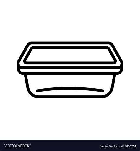 Food Plastic Box Icon Plastic Container Royalty Free Vector