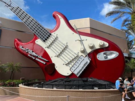 Photos Rock N Roller Coaster Guitar Uncovered At Disneys Hollywood
