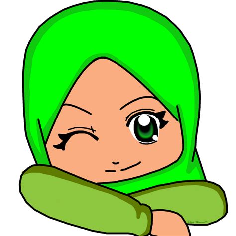Koleksi Kartun Comel Muslimah Bertudung