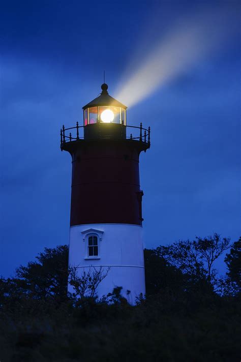 Nauset Light Shines During Stormy Night Stormy Night Lighthouse