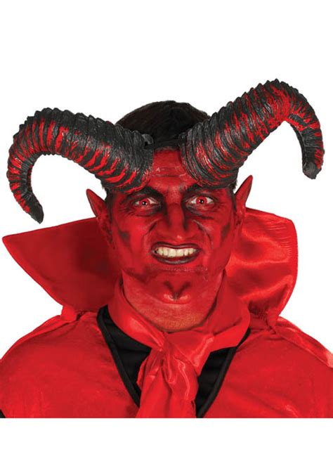 Mens Devil Large Red Demon Horns