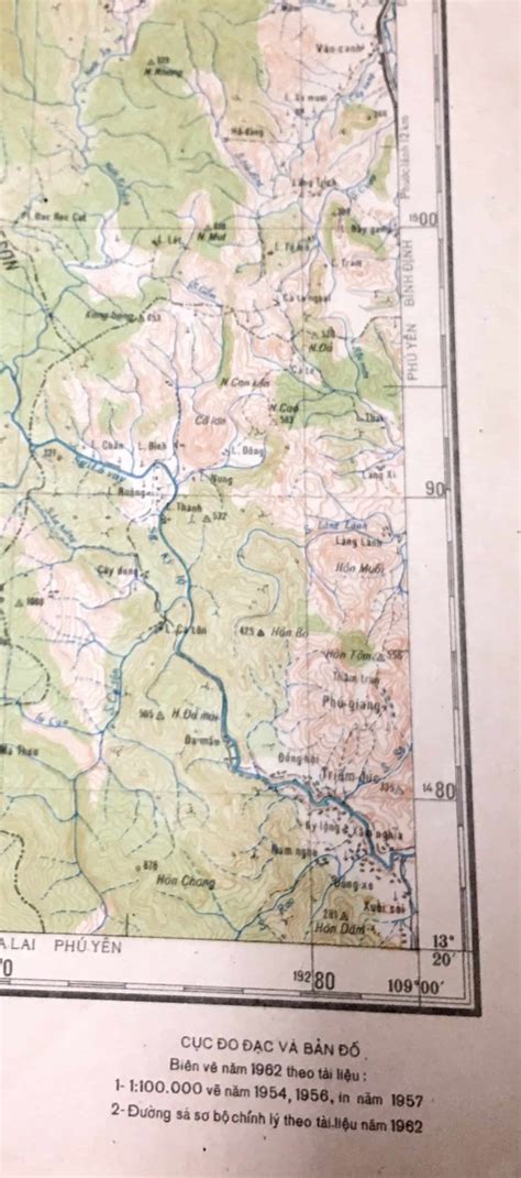 North Vietnamese Army Topographic Grid Map Secret 1