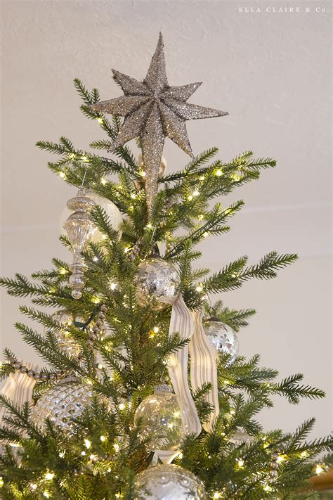 Glitter Christmas Tree Star For Christmas Tree Decoration