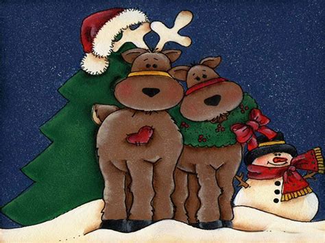 Christmas Reindeer Wallpaper Wallpapersafari