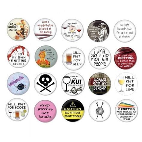 items similar to knitting pinback button badges wholesale set of 100 pins funny sayings