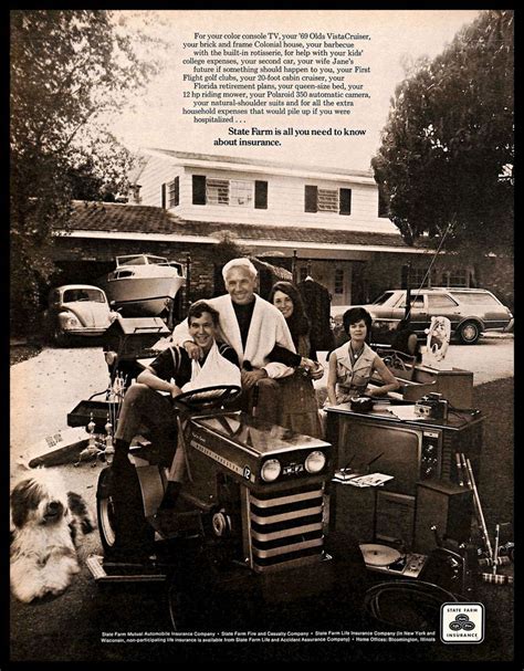 Farm family insurance is a regional insurer in the northeast and atlantic states offering a range of property and casualty insurance. 1970 #StateFarm #Insurance #Vintage #PRINT #AD #Family #Tractor #Appliances #Cars #1970s | Print ...