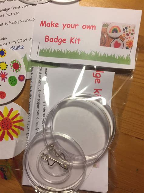 Make Your Own Badge Kit Makes Two Badges Etsy Uk