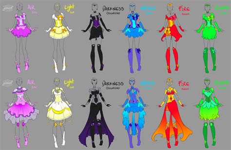 Magical Girl Dresses And Armor Magical Girl Anime Character Design