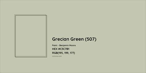 Benjamin Moore Grecian Green 507 Paint Color Codes Similar Paints