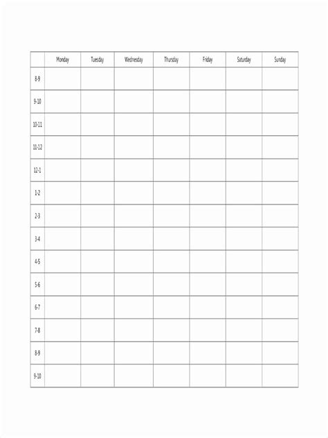 Blank School Schedule Template Inspirational Free 11 School Schedule