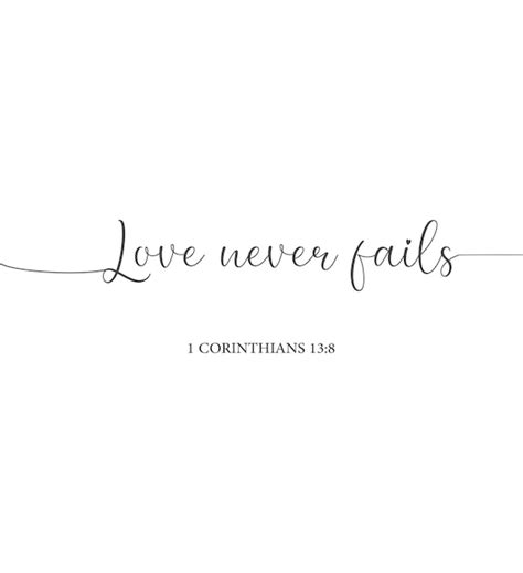 Premium Vector Love Never Fails Love Bible Verse Vector Illustration