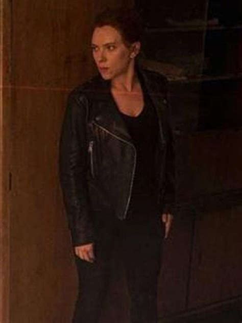 Scarlett Johansson Black Widow Biker Jacket New American Jackets